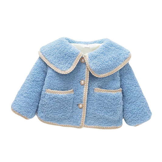 Baby blue boucle jacket