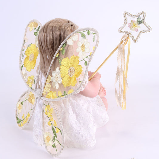 Lemon floral wings & magic wand