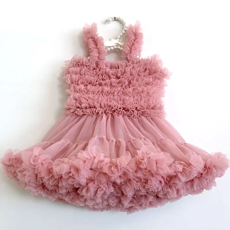 Birthday princess dress - dusty rose