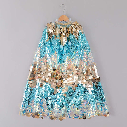 Sparkly mermaid cape - blue